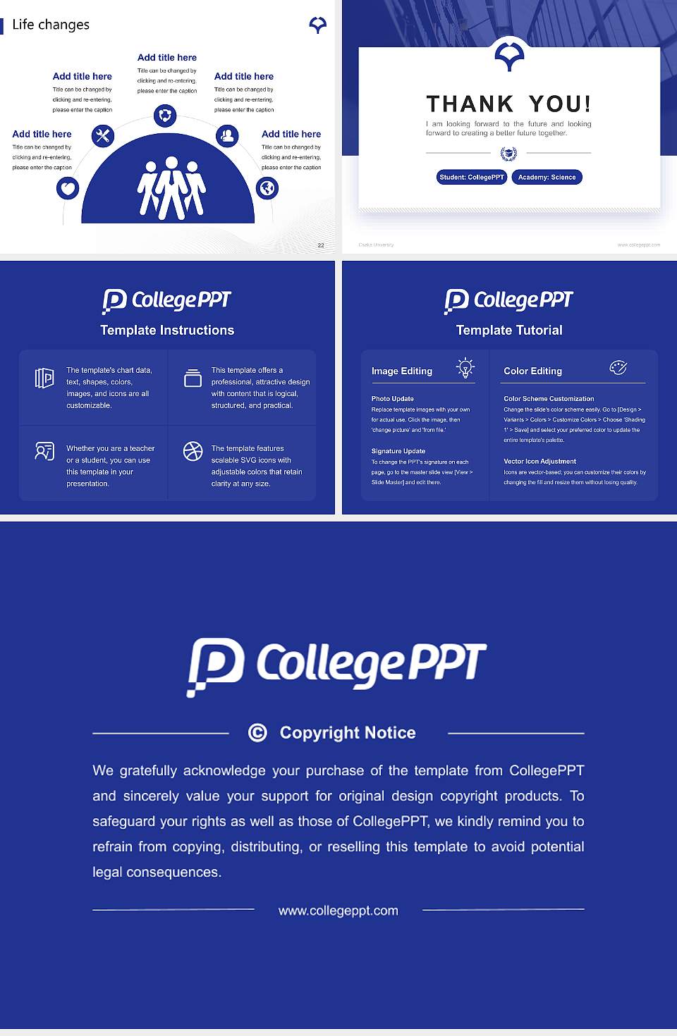 Osaka University National Scholarship Defense PPT Template4:3 ratio PPT effect preview image4
