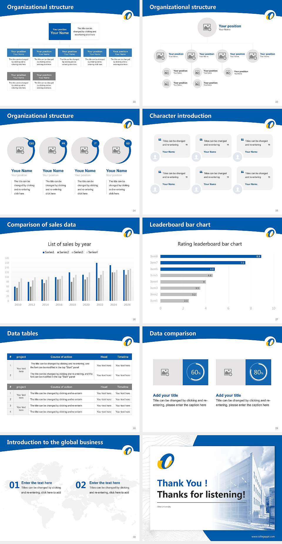Oita University Academic Presentation/Research Findings Report PPT Template4:3 ratio PPT effect preview image4