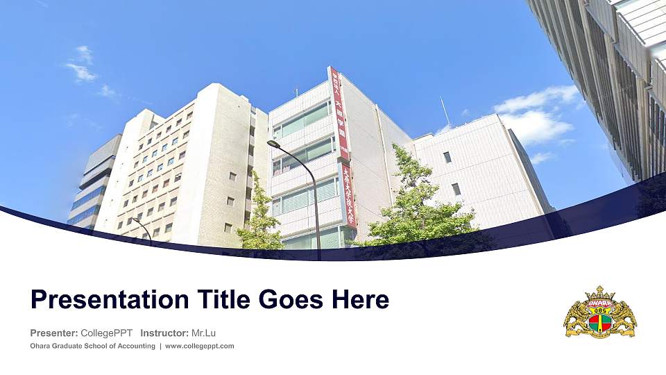 Ohara Graduate School of Accounting Course/Courseware Creation PPT Template16:9 ratio PPT effect preview image