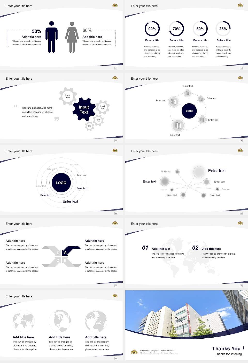 Ohara Graduate School of Accounting Course/Courseware Creation PPT Template16:9 ratio PPT effect preview image4