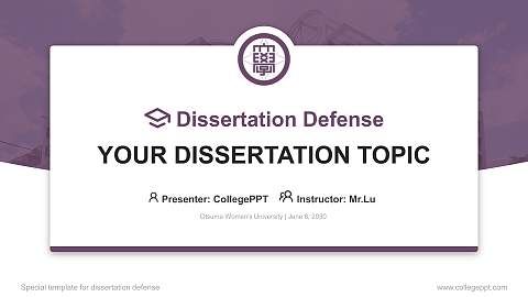 Otsuma Women’s University Graduation Thesis Defense PPT Template