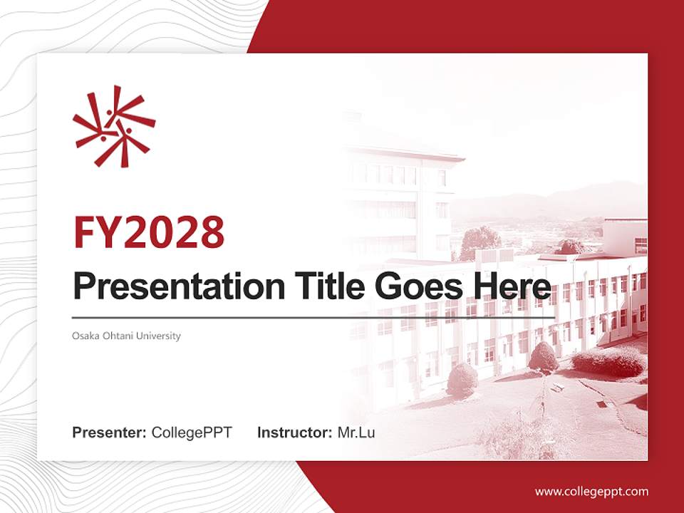 Osaka Ohtani University Academic Presentation/Research Findings Report PPT Template4:3 ratio PPT effect preview image5