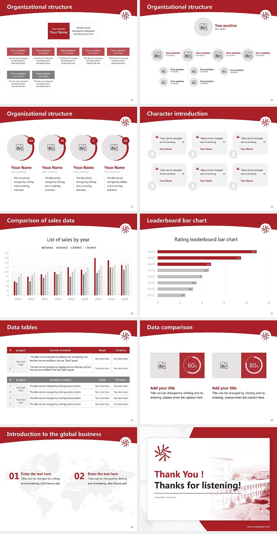 Osaka Ohtani University Academic Presentation/Research Findings Report PPT Template4:3 ratio PPT effect preview image4