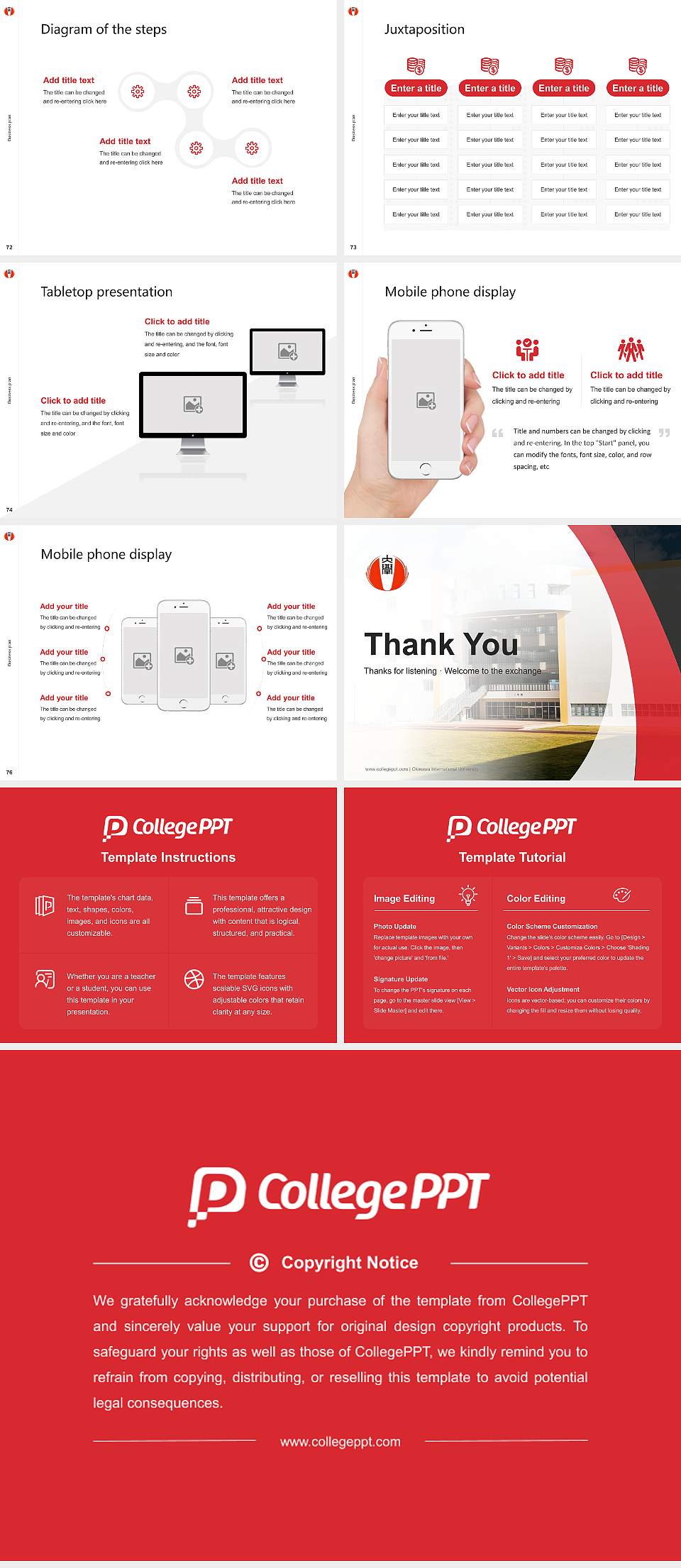 Okinawa International University Competition/Entrepreneurship Contest PPT Template4:3 ratio PPT effect preview image9