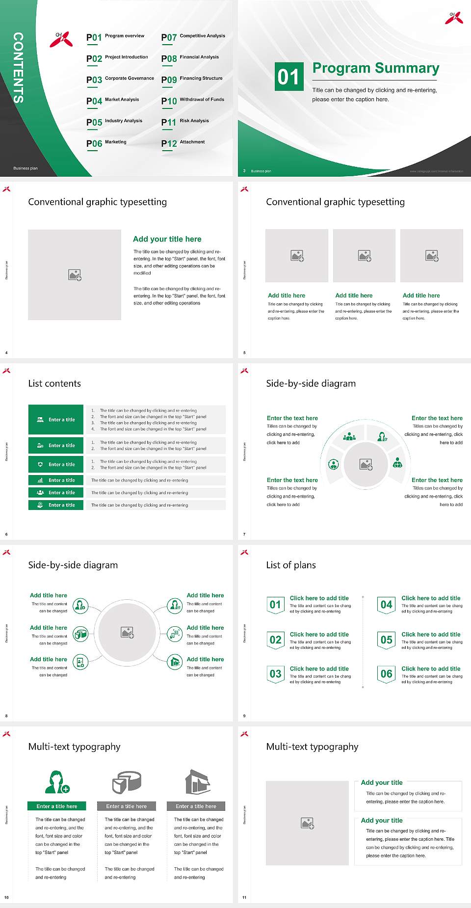 Ohkagakuen University Competition/Entrepreneurship Contest PPT Template4:3 ratio PPT effect preview image2