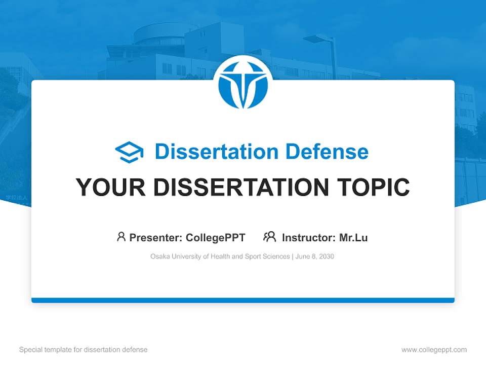 Osaka University of Health and Sport Sciences Graduation Thesis Defense PPT Template4:3 ratio PPT effect preview image7