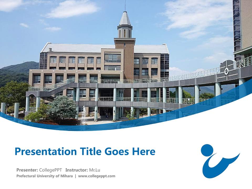 Prefectural University of Mihara Course/Courseware Creation PPT Template4:3 ratio PPT effect preview image5