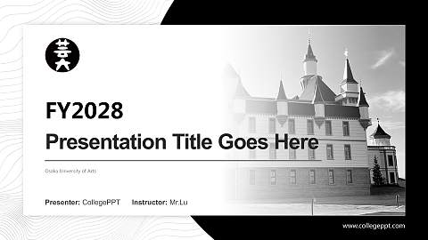 Osaka University of Arts Academic Presentation/Research Findings Report PPT Template