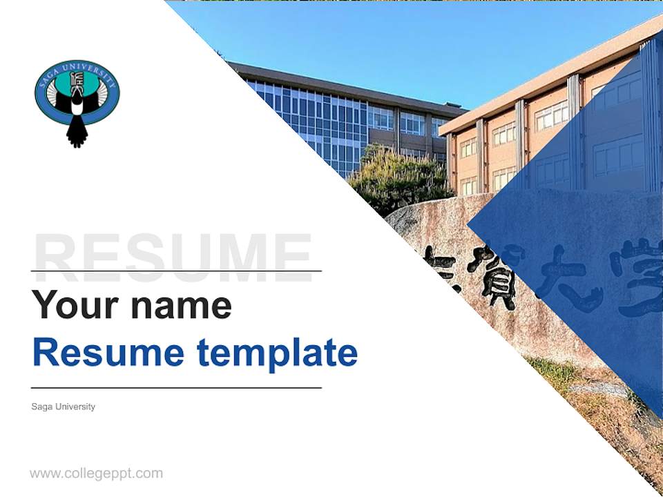 Saga University Resume PPT Template4:3 ratio PPT effect preview image5