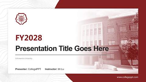 Ochanomizu University Academic Presentation/Research Findings Report PPT Template