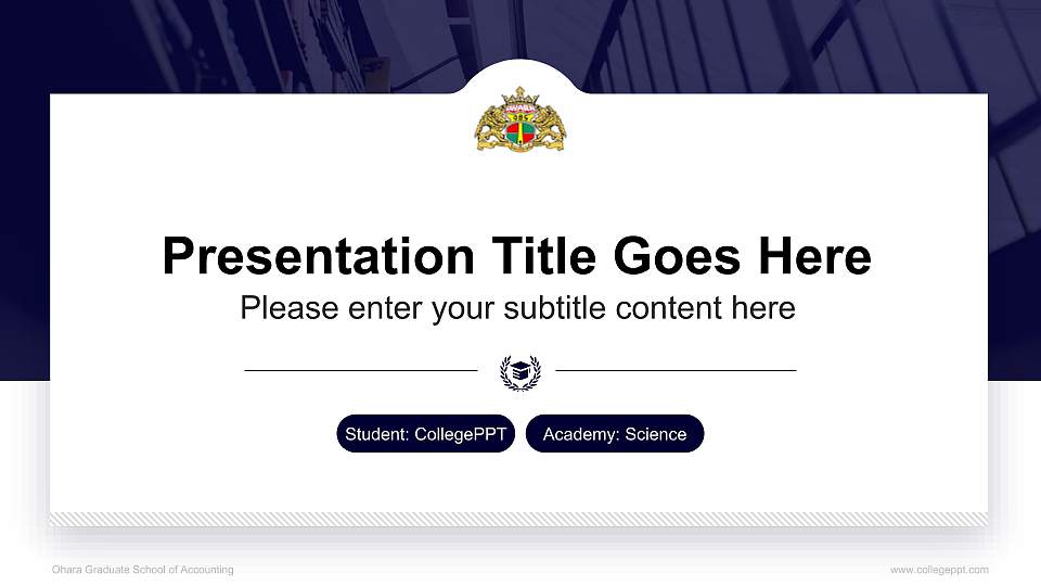 Ohara Graduate School of Accounting National Scholarship Defense PPT Template16:9 ratio PPT effect preview image1