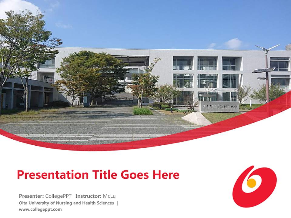Oita University of Nursing and Health Sciences Course/Courseware Creation PPT Template4:3 ratio PPT effect preview image5