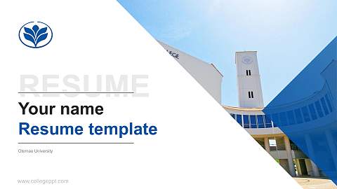 Otemae University Resume PPT Template