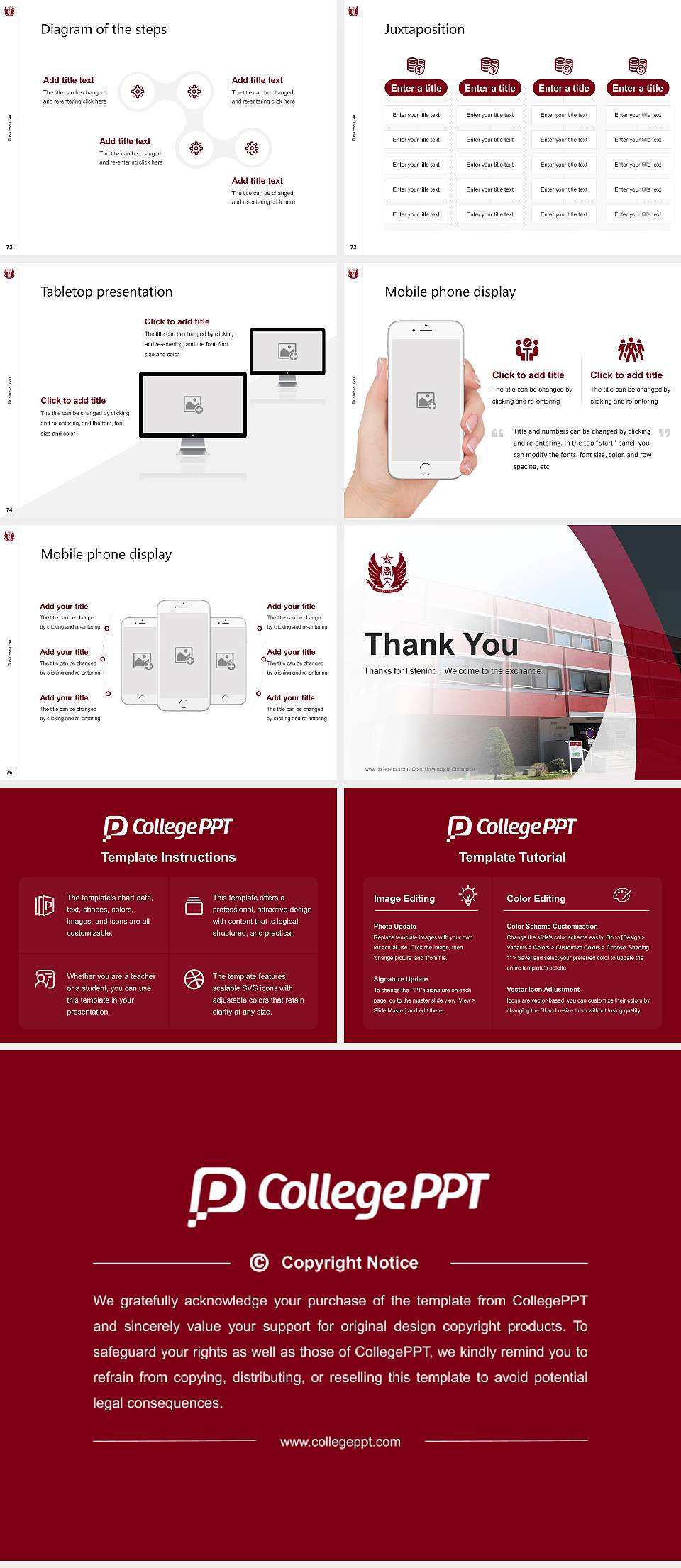 Otaru University of Commerce Competition/Entrepreneurship Contest PPT Template4:3 ratio PPT effect preview image9