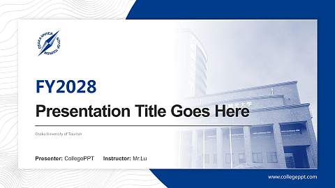 Osaka University of Tourism Academic Presentation/Research Findings Report PPT Template