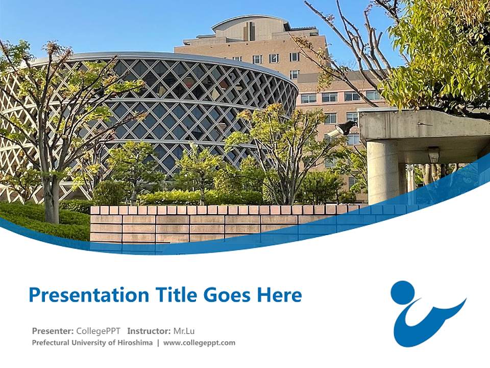 Prefectural University of Hiroshima Course/Courseware Creation PPT Template4:3 ratio PPT effect preview image5