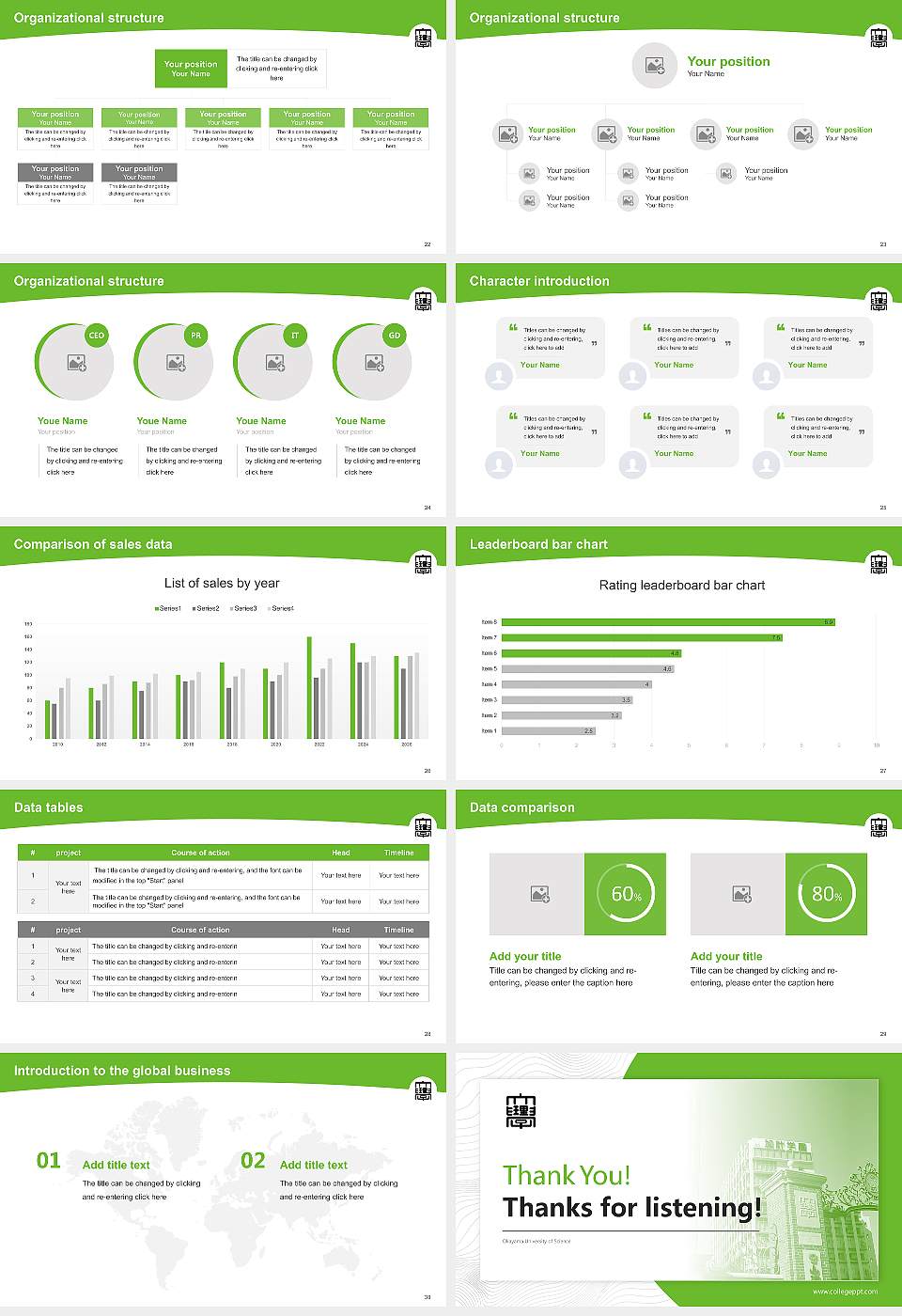Okayama University of Science Academic Presentation/Research Findings Report PPT Template16:9 ratio PPT effect preview image4