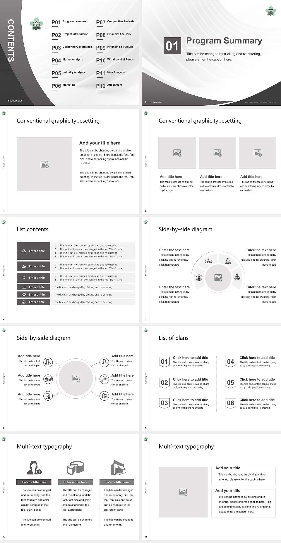 Onomichi City University Competition/Entrepreneurship Contest PPT Template4:3 ratio PPT effect preview image2