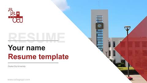 Osaka City University Resume PPT Template
