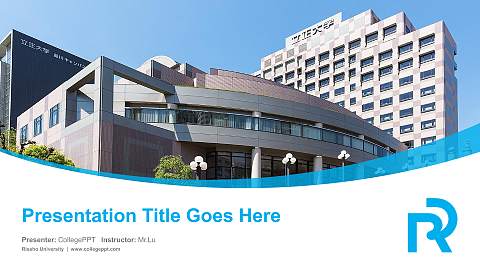 Rissho University Course/Courseware Creation PPT Template