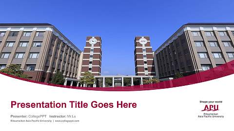 Ritsumeikan Asia Pacific University Course/Courseware Creation PPT Template