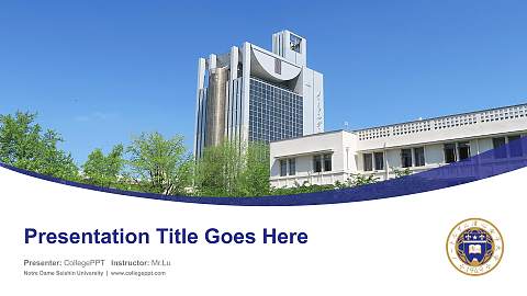 Notre Dame Seishin University Course/Courseware Creation PPT Template