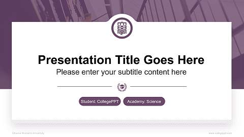 Otsuma Women’s University National Scholarship Defense PPT Template