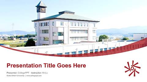 Osaka Ohtani University Course/Courseware Creation PPT Template