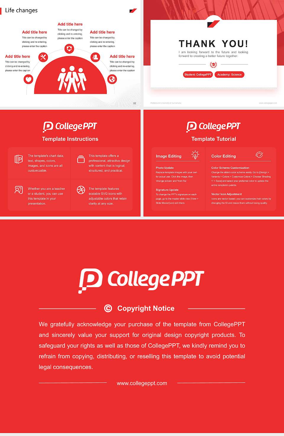 Prefectural University of Kumamoto National Scholarship Defense PPT Template4:3 ratio PPT effect preview image4