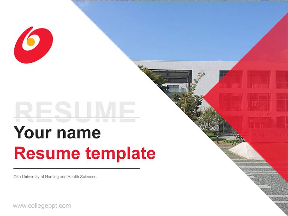 Oita University of Nursing and Health Sciences Resume PPT Template4:3 ratio PPT effect preview image5
