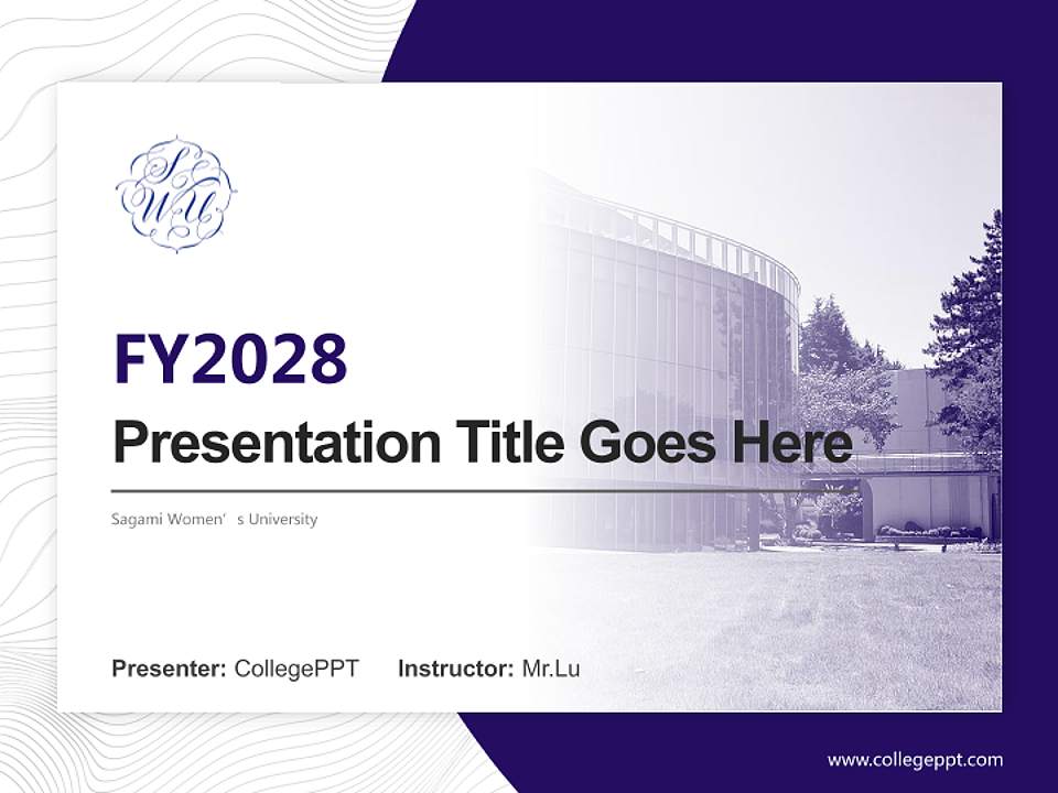 Sagami Women’s University Academic Presentation/Research Findings Report PPT Template4:3 ratio PPT effect preview image5