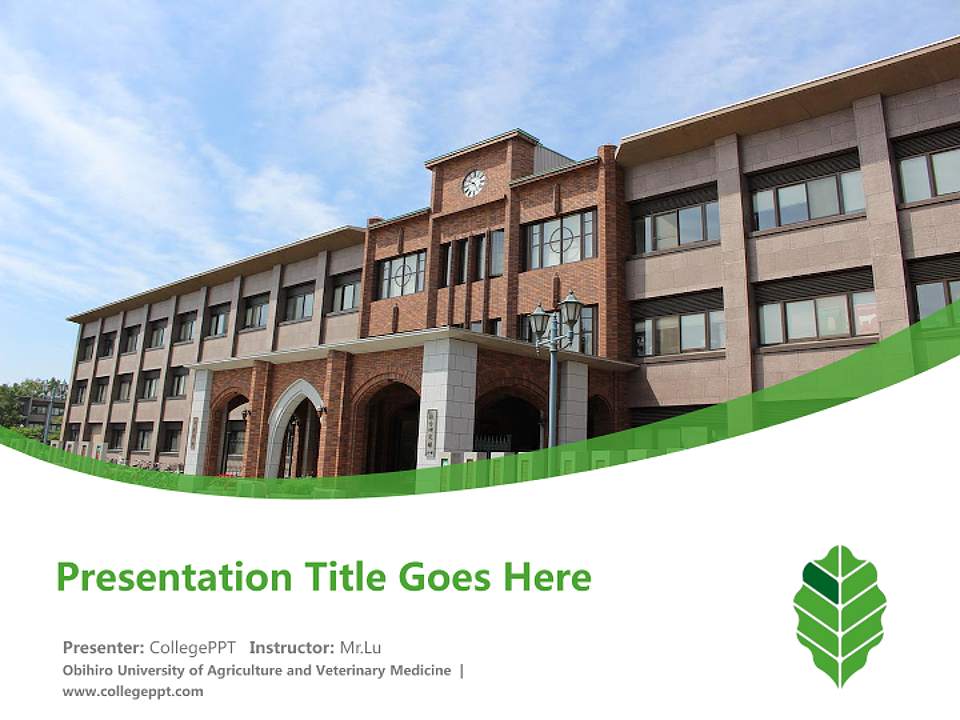 Obihiro University of Agriculture and Veterinary Medicine Course/Courseware Creation PPT Template4:3 ratio PPT effect preview image5