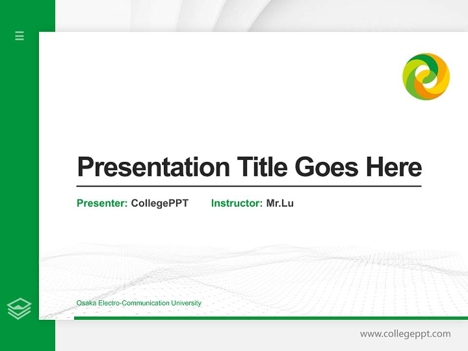 Osaka Electro-Communication University Thesis Proposal/Graduation Defense PPT Template4:3 ratio PPT effect preview image5