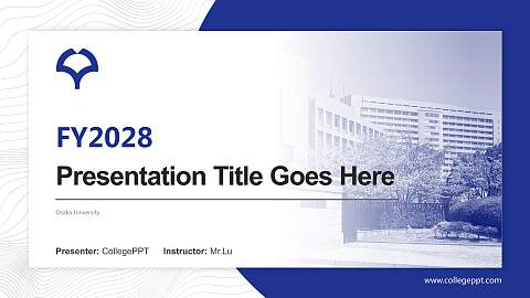 Osaka University Academic Presentation/Research Findings Report PPT Template