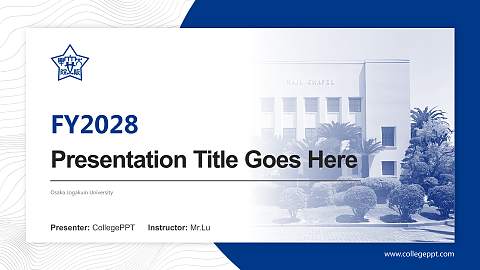 Osaka Jogakuin University Academic Presentation/Research Findings Report PPT Template