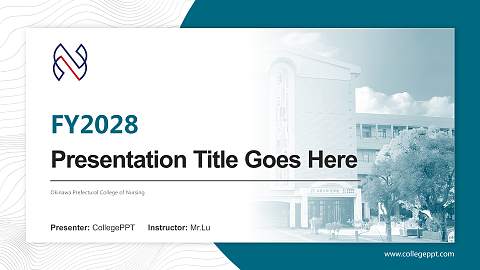 Okinawa Prefectural College of Nursing Academic Presentation/Research Findings Report PPT Template