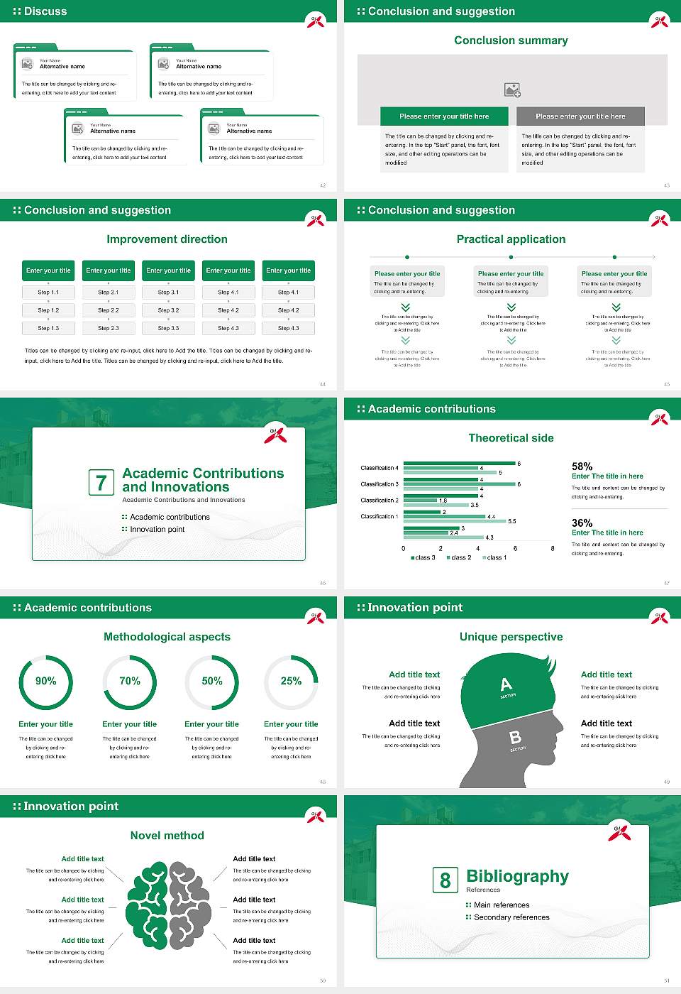 Ohkagakuen University Graduation Thesis Defense PPT Template16:9 ratio PPT effect preview image6