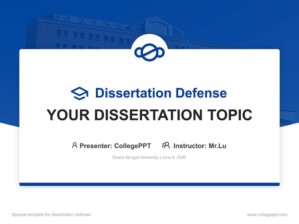 Osaka Sangyo University Graduation Thesis Defense PPT Template4:3 ratio PPT effect preview image7