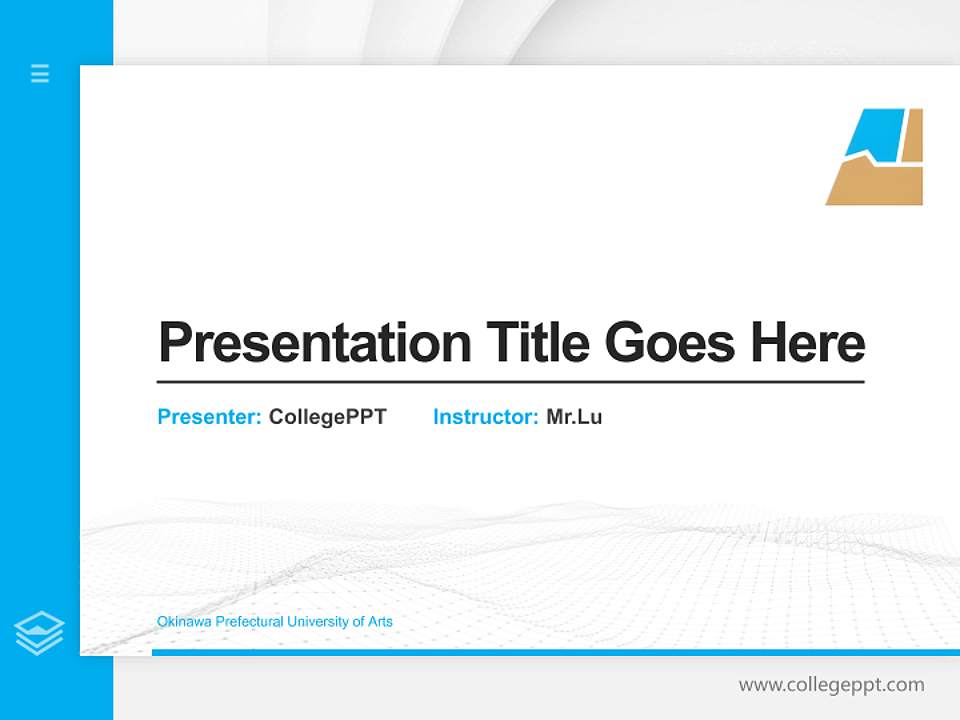 Okinawa Prefectural University of Arts Thesis Proposal/Graduation Defense PPT Template4:3 ratio PPT effect preview image5