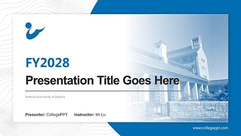 Prefectural University of Shōbara Academic Presentation/Research Findings Report PPT Template
