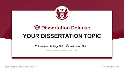 Otaru University of Commerce Graduation Thesis Defense PPT Template