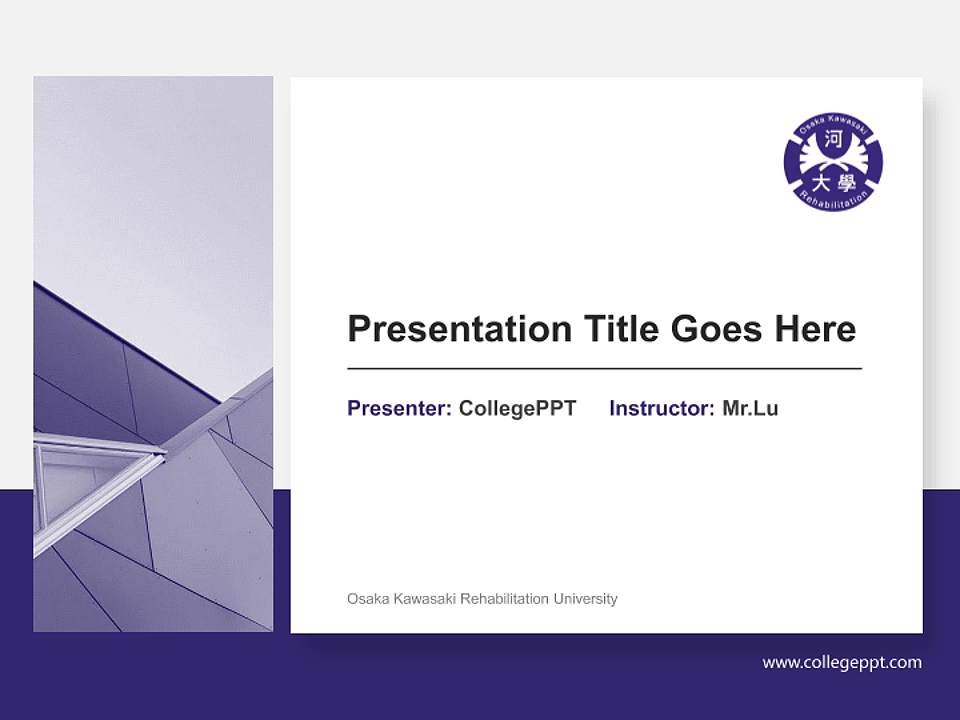 Osaka Kawasaki Rehabilitation University General PPT Template4:3 ratio PPT effect preview image6