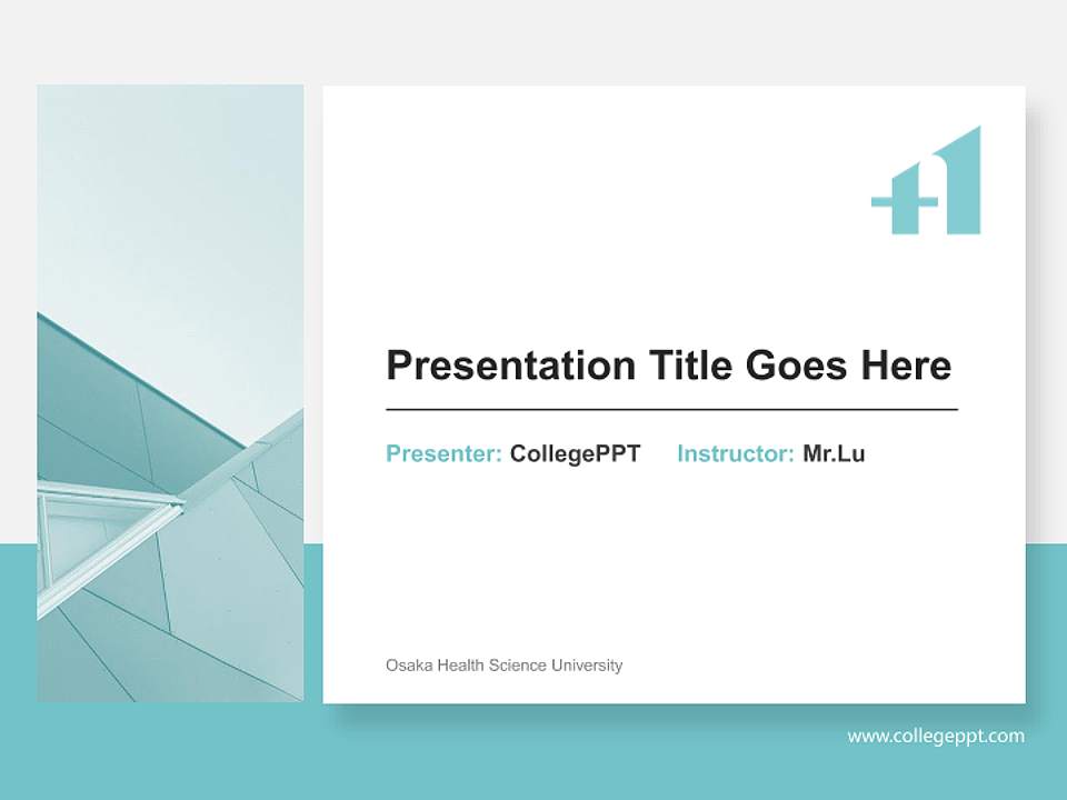 Osaka Health Science University General PPT Template4:3 ratio PPT effect preview image6