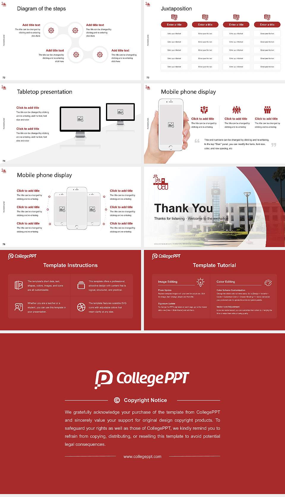 Osaka City University Competition/Entrepreneurship Contest PPT Template16:9 ratio PPT effect preview image9