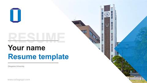 Okayama University Resume PPT Template