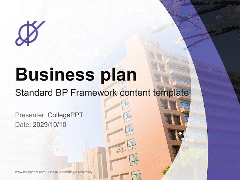 Osaka International University Competition/Entrepreneurship Contest PPT Template4:3 ratio PPT effect preview image9
