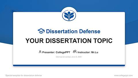Otemae University Graduation Thesis Defense PPT Template