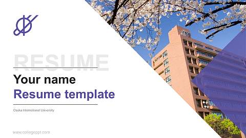 Osaka International University Resume PPT Template