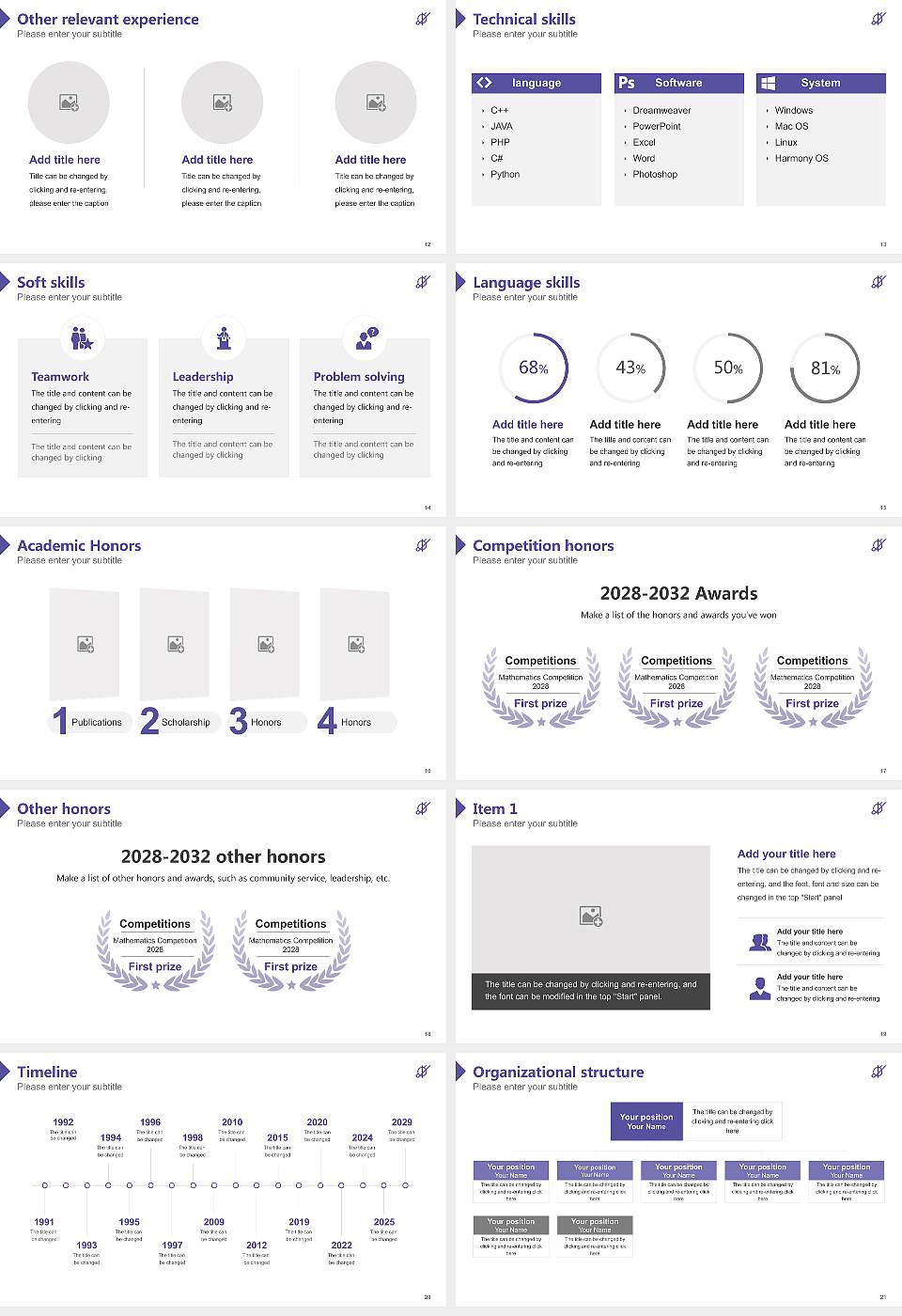 Osaka International University Resume PPT Template16:9 ratio PPT effect preview image3