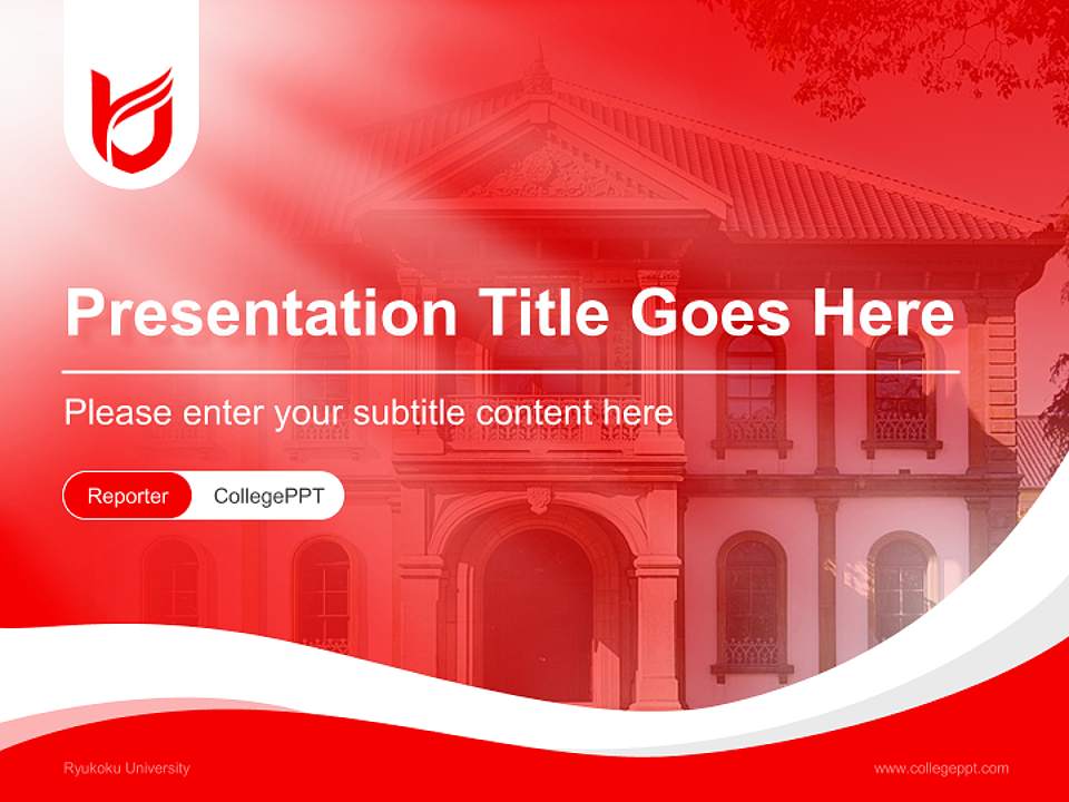 Ryukoku University Lecture Sharing and Networking Event PPT Template4:3 ratio PPT effect preview image4